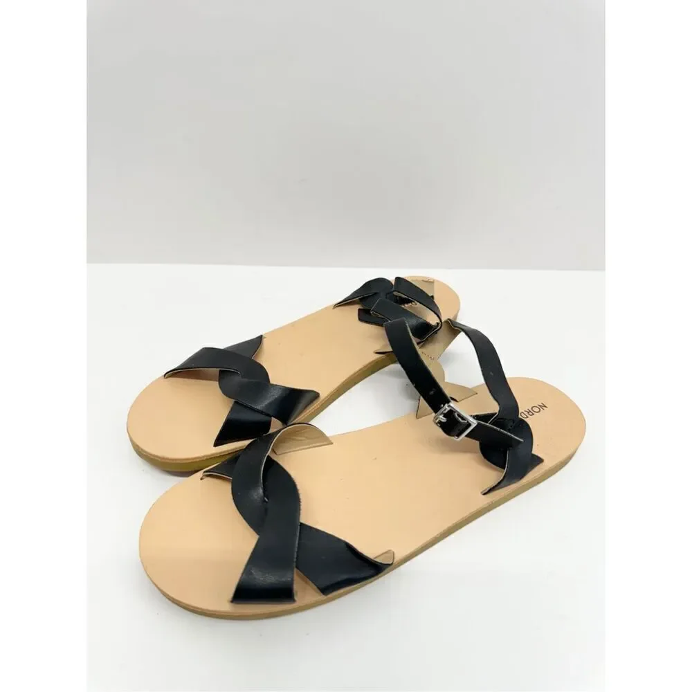 Nordstrom‎ Sandals Girls Size 4 Black Open Toe Casual